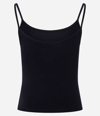 Blusa Cropped en Algodón con Bretel Fino 6