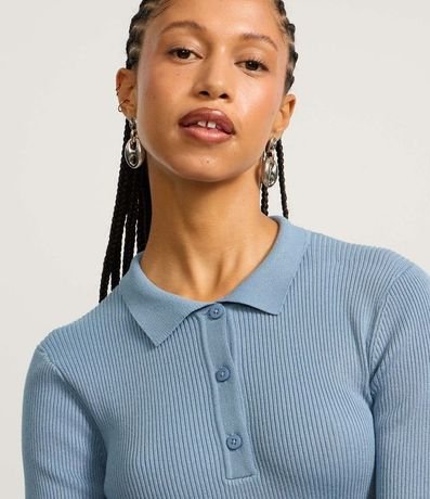 Vestido Evasê Sportcore en Punto con Cuello Polo 3