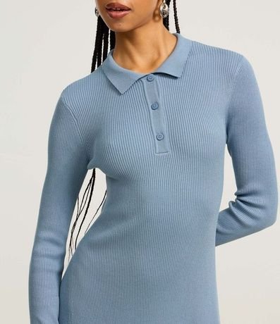 Vestido Evasê Sportcore en Punto con Cuello Polo 4