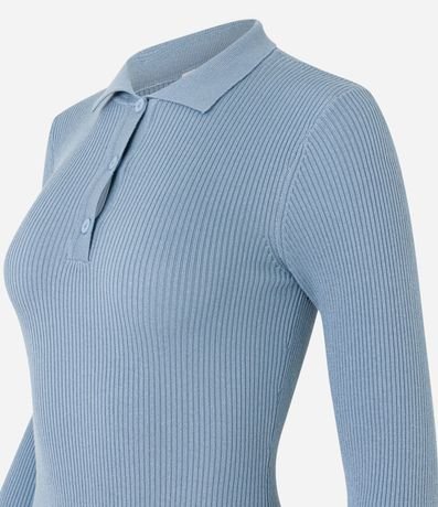 Vestido Evasê Sportcore en Punto con Cuello Polo 6