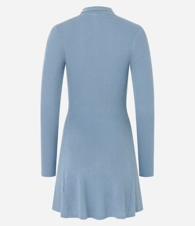 Vestido Evasê Sportcore en Punto con Cuello Polo 7