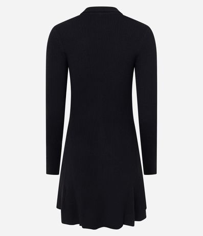 Vestido Evasê Sportcore en Punto con Cuello Polo 7