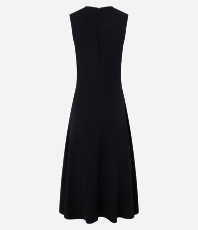 Vestido Evasê Midi en Bengalina con Bretel Ancho 7