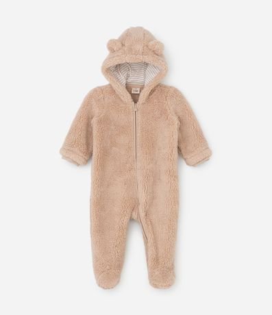 Mono Infantil en Fleece con Capucha y Orejitas - Talle RN a 18 meses