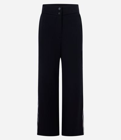 Pantalón Recto en Algodón con Modal y Bies Contrastante 6