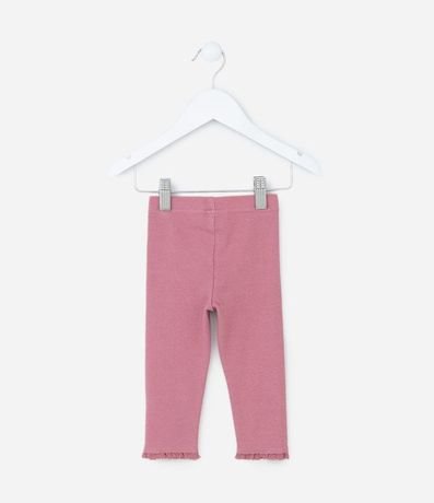 Pantalón en Rib Infantil con Moña y Bolsillo Delanteros - Talle 0 a 18 meses 2