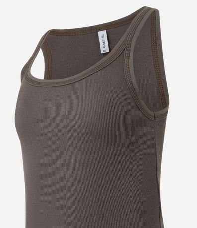 Blusa sin Manga en Rib con Escote Halter 5