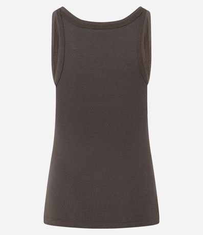 Blusa sin Manga en Rib con Escote Halter 6