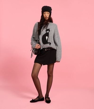 Short Pollera en Sastrería con Cintillo de PU y Hebilla 6