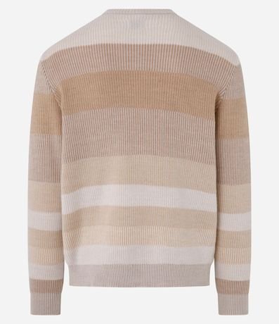 Suéter en Punto con Cuello Redondo y Estampa Blocada 7