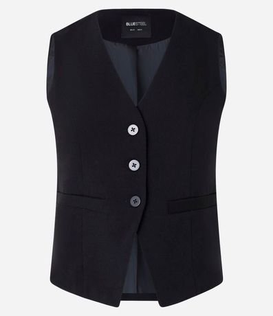 Chaleco Alargado en Sastrería con Botones Delanteros 7