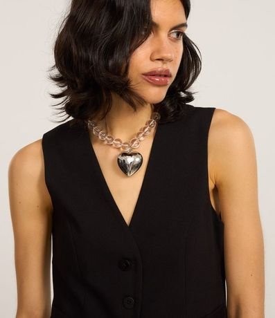 Chaleco Alargado en Sastrería con Botones Delanteros 4