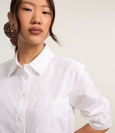 Camisa en Tricolina con Bolsillo y Rayas Hilo Teñido 4