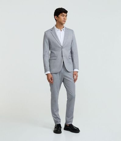 Saco de Traje Básico en Tricolina con Abotonado Doble 2