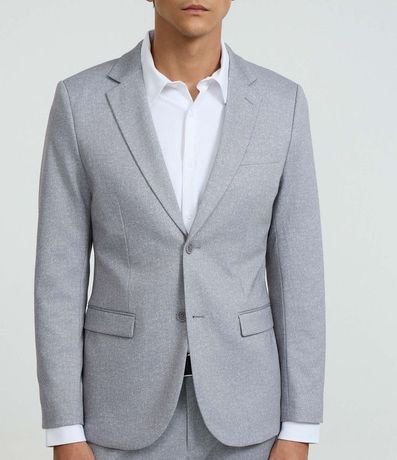 Saco de Traje Básico en Tricolina con Abotonado Doble 3
