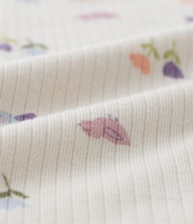 Mono Infantil Canelado con Babados y Estampa Floral - Talle RN a 18 meses 4
