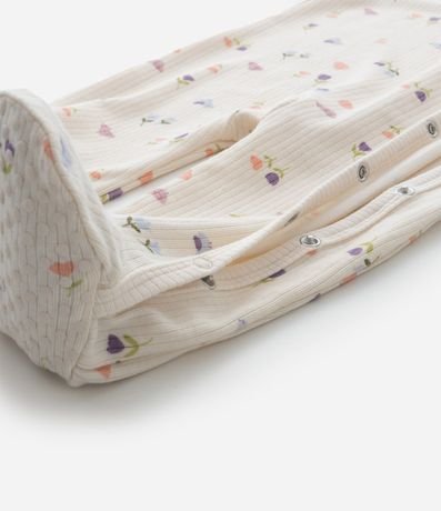 Mono Infantil Canelado con Babados y Estampa Floral - Talle RN a 18 meses 5