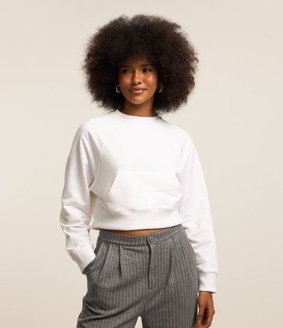 Buzo Cropped en Algodón con Bolsillos