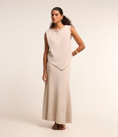 Blusa de Punto con Bajo Asimétrico 2