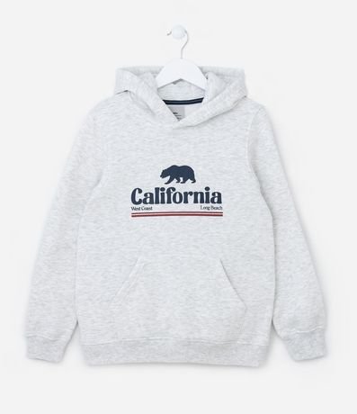 Saco Infantil con Estampa Oso y Lettering California - Talle 5 a 14 años