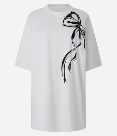 Remera Oversized en Algodón con Estampa de Lazo 5