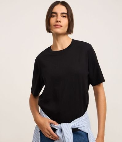 Blusa en Algodón con Cuello redondo