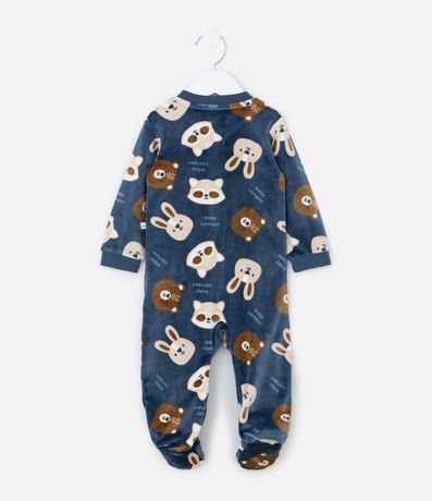 Mono Infantil en Plush con Osos y Conejos - Talle 0 a 24 meses 3
