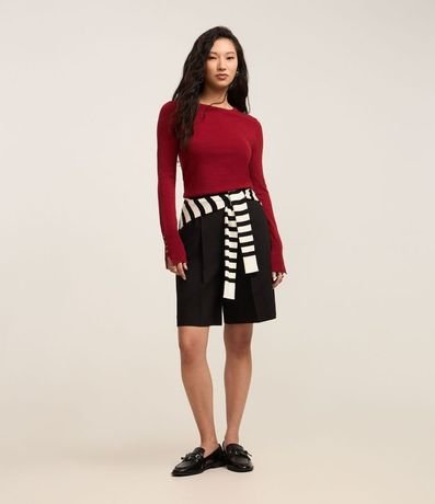 Suéter en Punto con Botones en el Puño 2