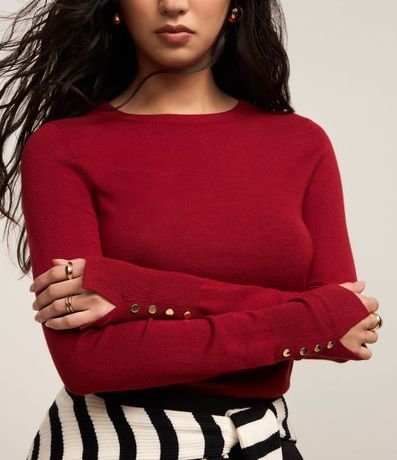 Suéter en Punto con Botones en el Puño 3