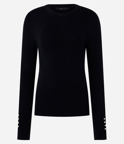 Suéter en Punto con Botones en el Puño 5