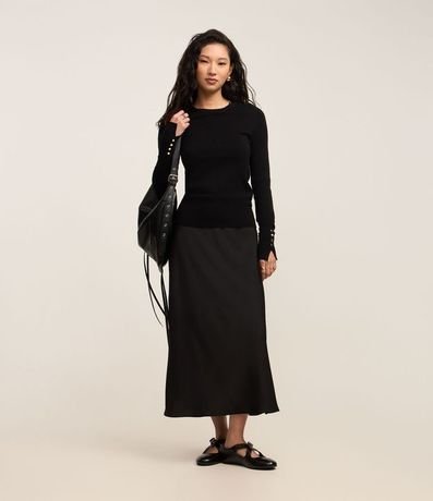 Suéter en Punto con Botones en el Puño 3