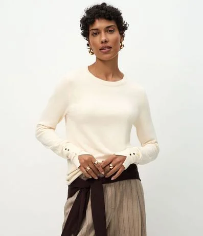 Suéter en Punto con Botones en el Puño 1