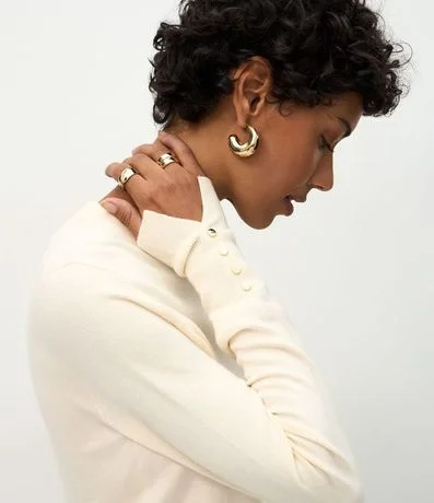 Suéter en Punto con Botones en el Puño 3