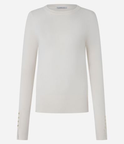 Suéter en Punto con Botones en el Puño 5