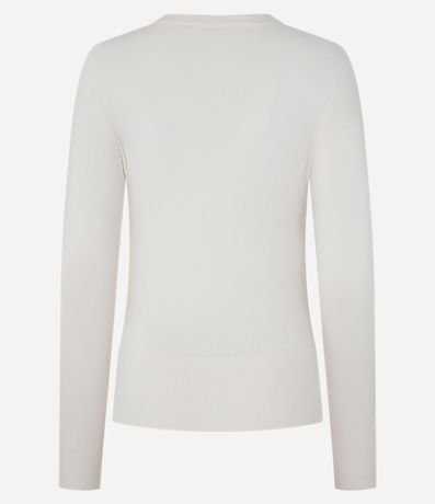 Suéter en Punto con Botones en el Puño 7