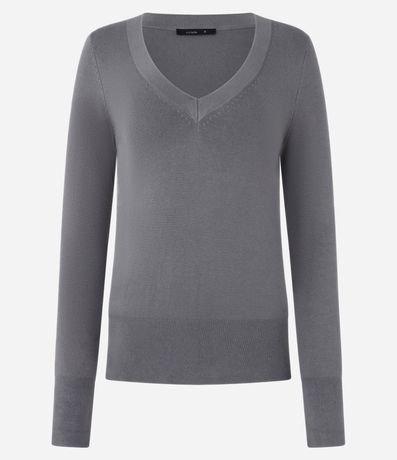 Suéter en Punto con Escote V 5