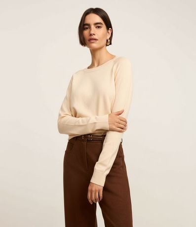 Suéter en Punto con Cuello Redondo 4