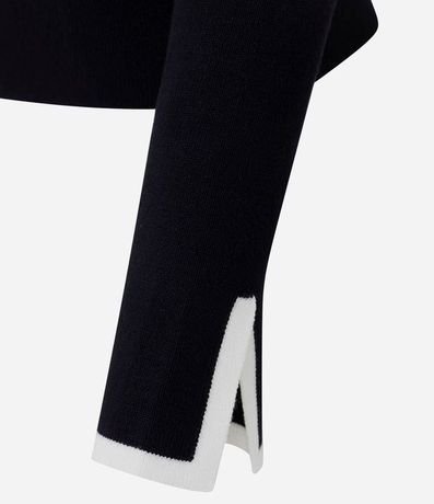 Suéter Regular en Punto con Viés Contrastantes 9