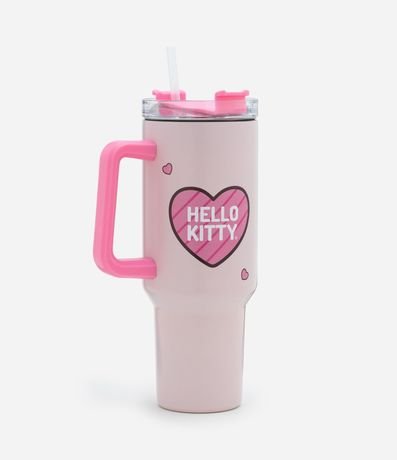 Vaso en Metal con Pajita y Estampa Hello Kitty 1,2L 3