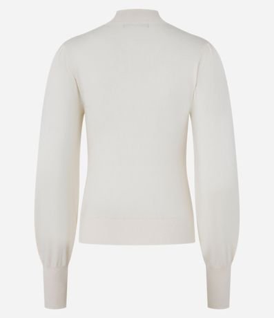 Suéter en Punto con Cuello Alto y Manga Abullonada 7