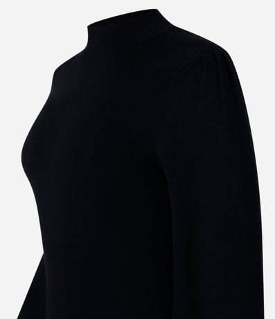 Suéter en Punto con Cuello Alto y Manga Abullonada 6