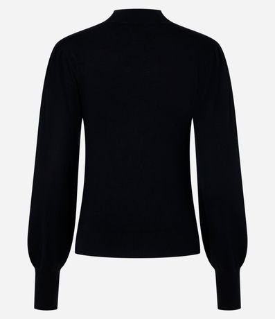 Suéter en Punto con Cuello Alto y Manga Abullonada 7