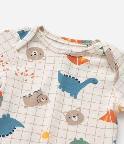 Body Infantil con Estampa Animalitos y Dinos - Talle 0 a 18 meses 6