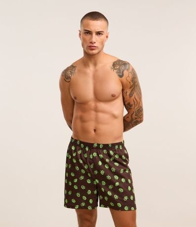 Calzoncillo Boxer de tela en Tricolina con Estampa do Shrek