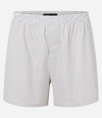 Calzoncillo Boxer de Tela en Algodón con Rayas Finas