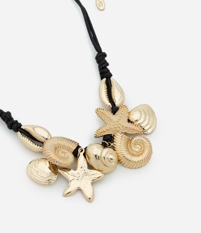 Collar Corto Cordón con Nudos y Colgantes Fondo del Mar 1