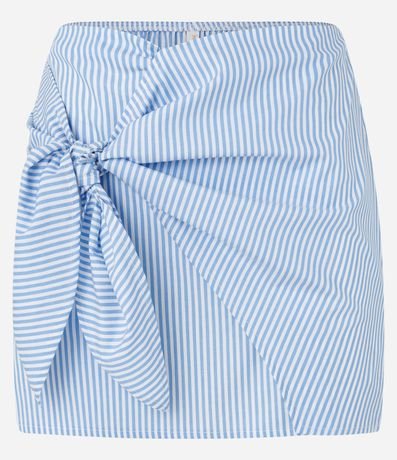 Salida de Playa Pollera con Lazo en el Lateral y Estampada con Rayas 4