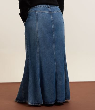 Pollera Midi Sereia en Jeans Curve & Plus Size 3