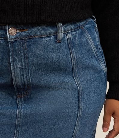 Pollera Midi Sereia en Jeans Curve & Plus Size 4