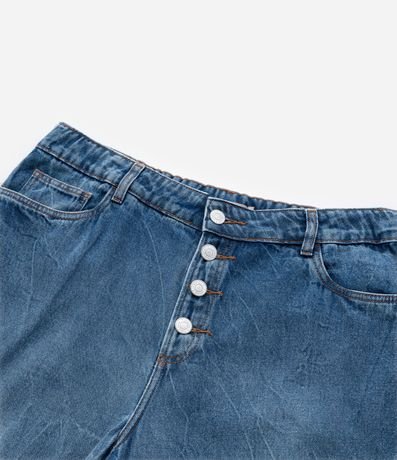 Pantalón Recto en Jeans con Botones Curve & Plus Size 8